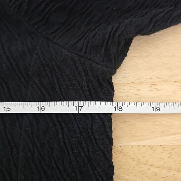 Pure J Jill Black Textured Dress Shift Sweater Long Sleeve Size Medium Pockets - Picture 5 of 13